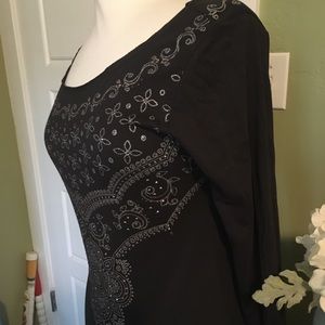 Boho Rhinestone Tunic Shirt/Dress